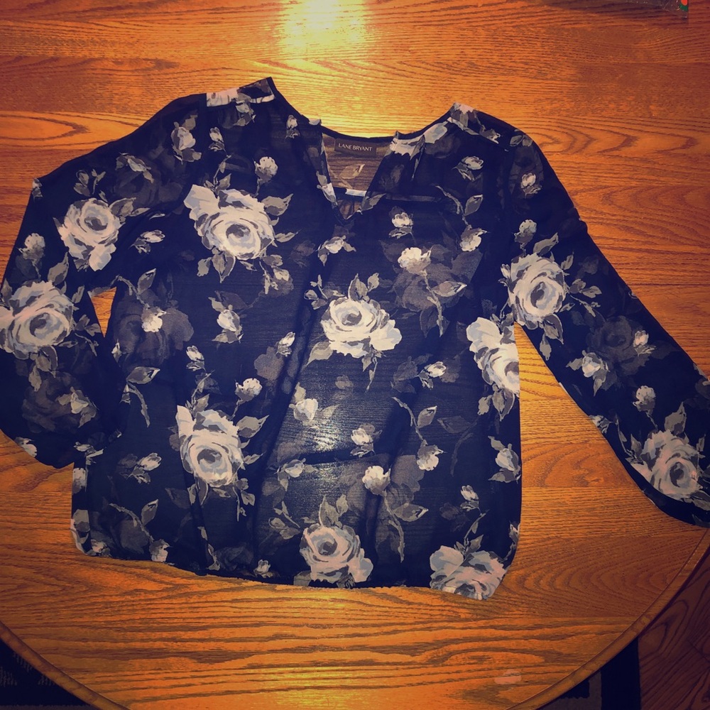Sheer lane Bryant floral blouse 14/16